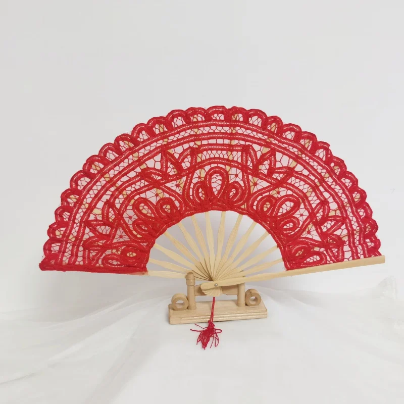 Handmade 27 cm Battenburg Ricami In Pizzo di Nozze Fan per Abbinare Del Parasole Del Merletto 20 pz Lotto