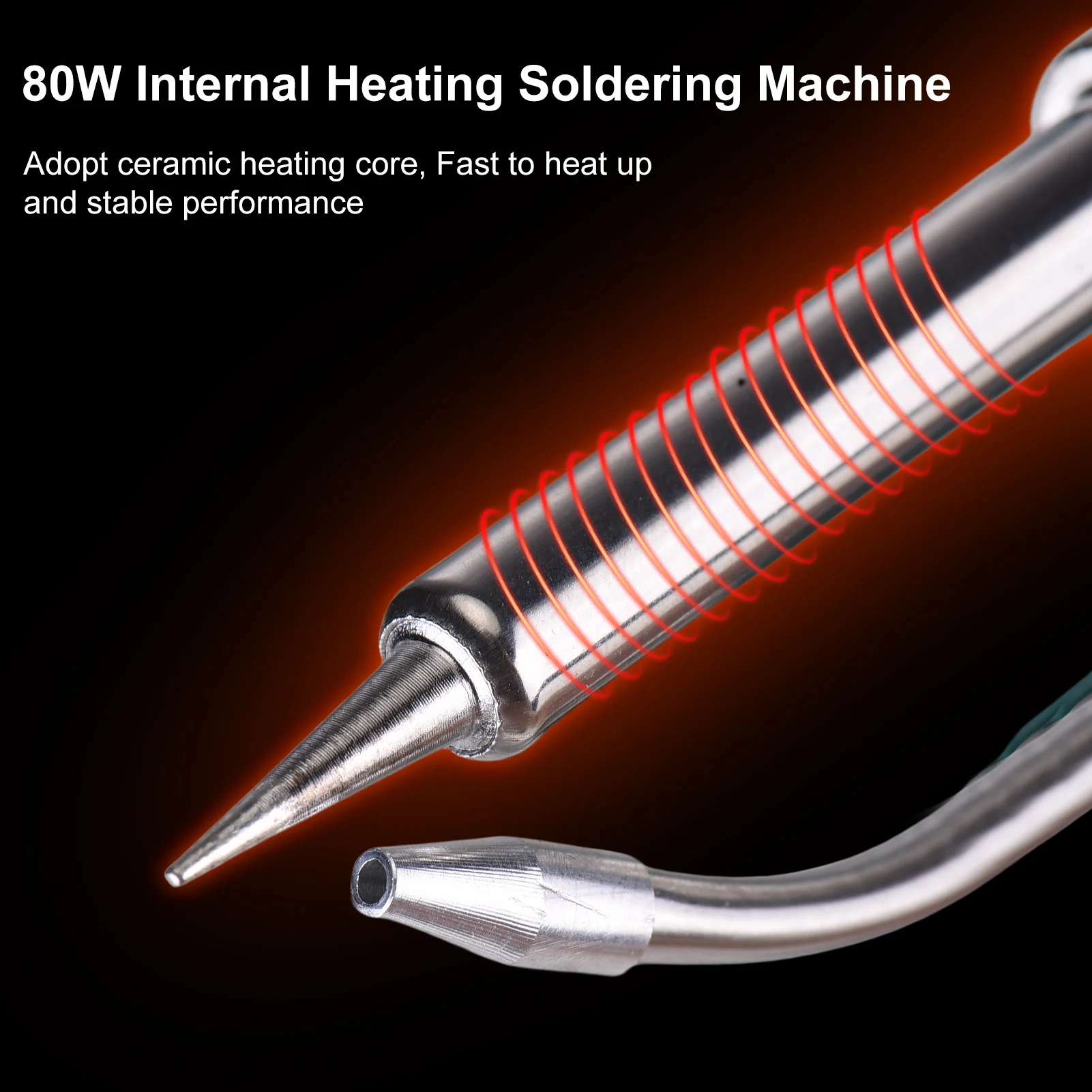 

Soldering Iron Kit 80W Automatic Welding Machine with Digital Screen Adjustable Temperature Fast to Heat Up with Stand