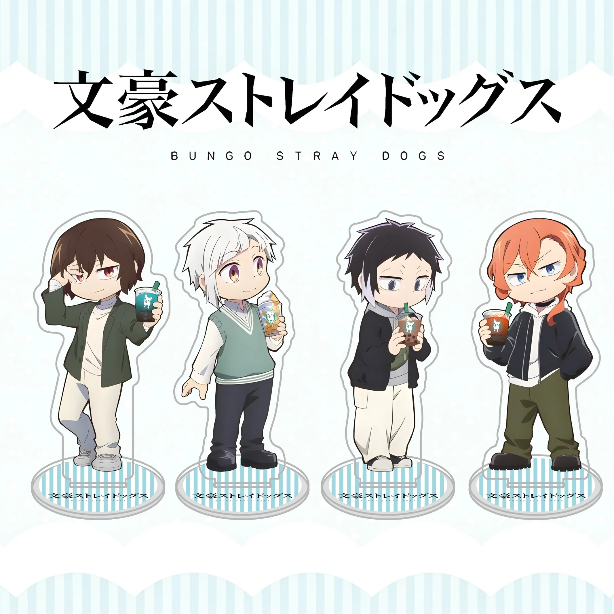 Hot Anime Bungou Stray Dogs Osamu Dazai Atsushi Nakajima Acrylic Stand keychains Desktop Decoration Collection Model Gifts 10cm