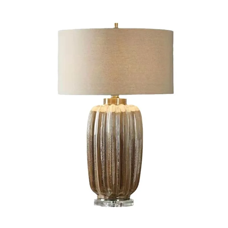 

American Ceramics Floor Lamps Pumpkin Shaped Desk Lamps Designer Villa Living Room Bedroom Bedhead Indoor Reading Table Lights