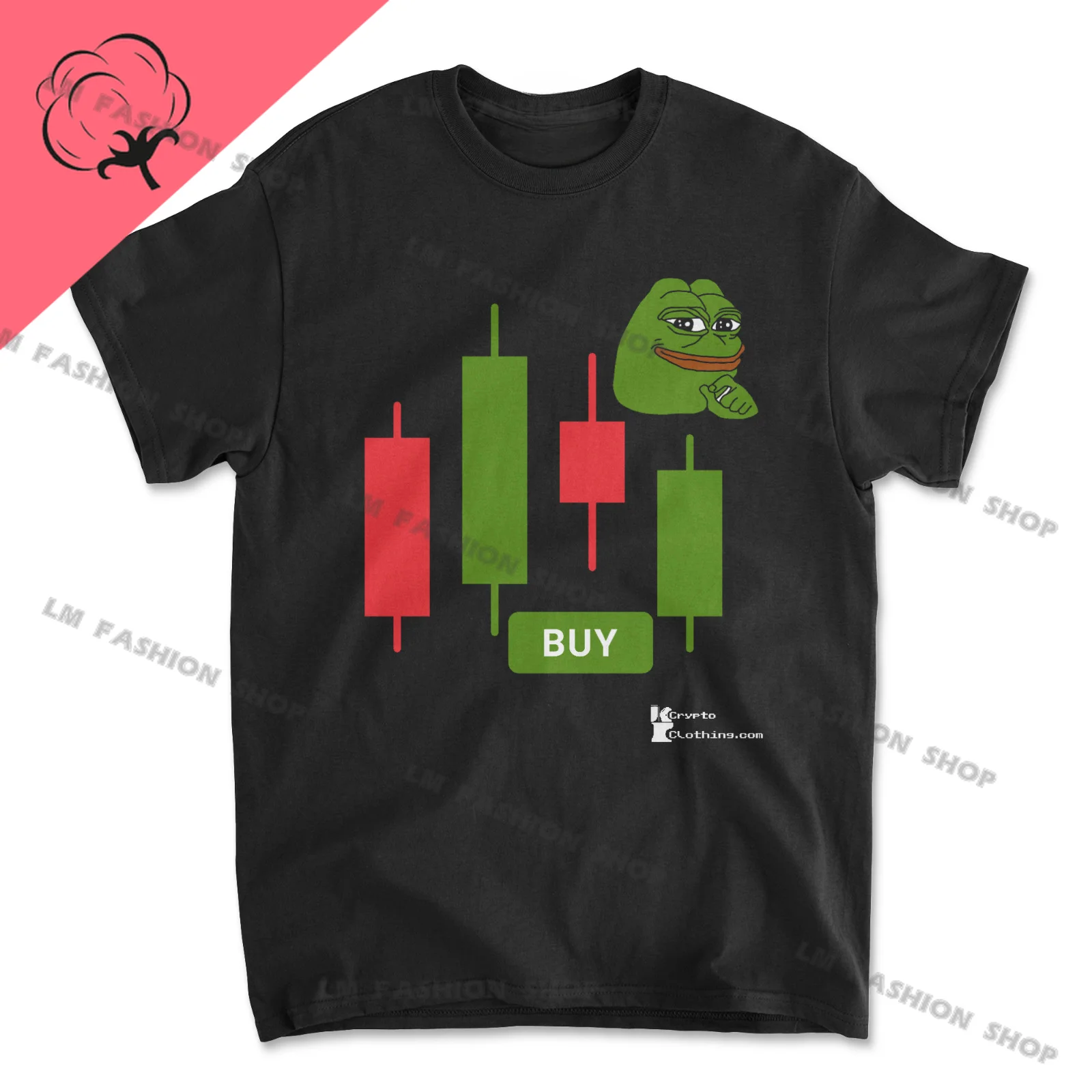 PEPE COIN Crypto Graphic TShirts Men\'s Clothing Short Sleeve Tops Cotton Tees Women\'s Printed T-Shirt