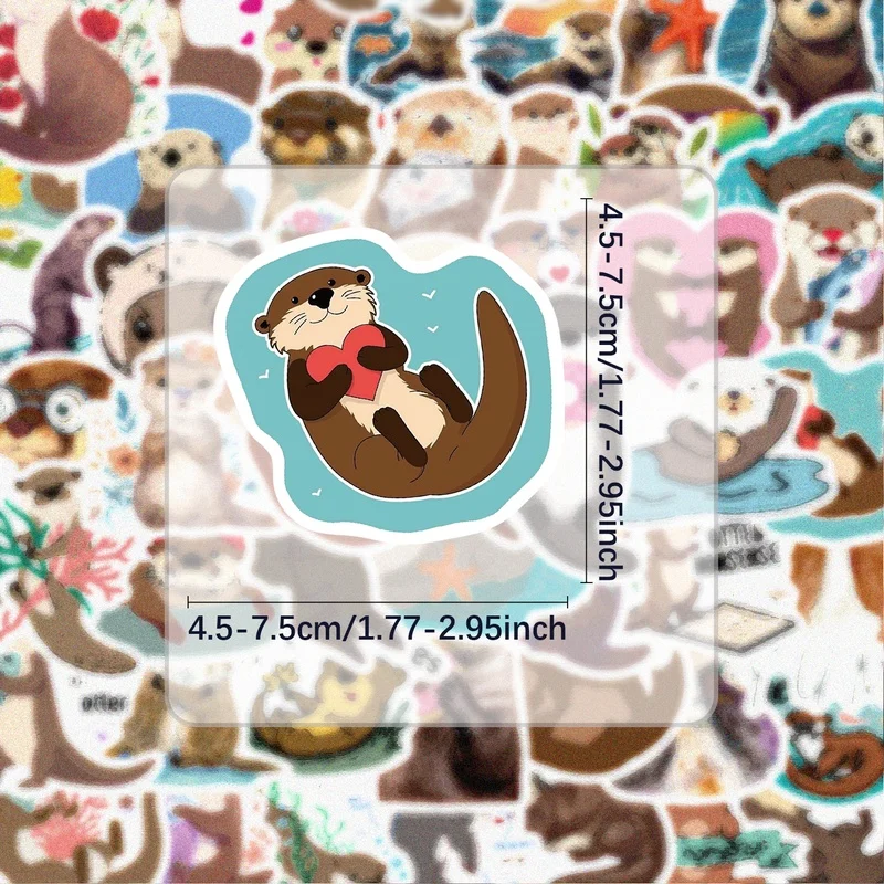 50 ملصقًا لطيفًا من Oter Doodle، شارات لاصقة نابضة بالحياة، أنماط متعددة بدون تكرار، مناسبة لزجاجات المياه وأجهزة الكمبيوتر المحمولة وحقائب السفر وألواح التزلج والقيثارات وديكورات الحفلات