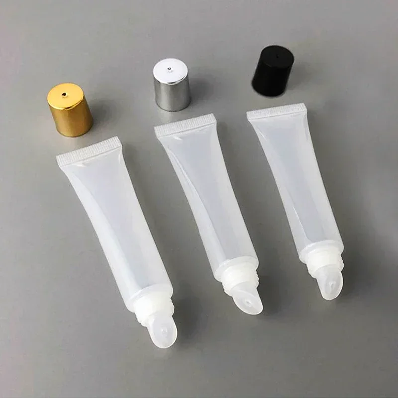 【Logo Customization】50Pcs 15ml Lip Balm Container Empty Lip Gloss Tubes Clear Lipstick Tube Refillable Lipgloss Tubes Wholesale