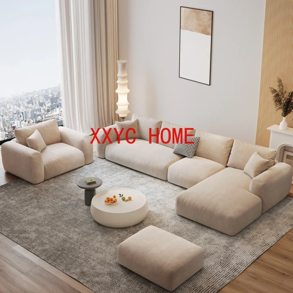 

Modern Minimalist Living Room Home French Cream Style11