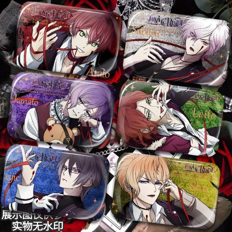 

6PCS Anime Diabolik Lovers Sakamaki Subaru Brooches Cute Badge Jacket Jeans Lapel Pin Collection Gift Accessorie Brooch Ornament