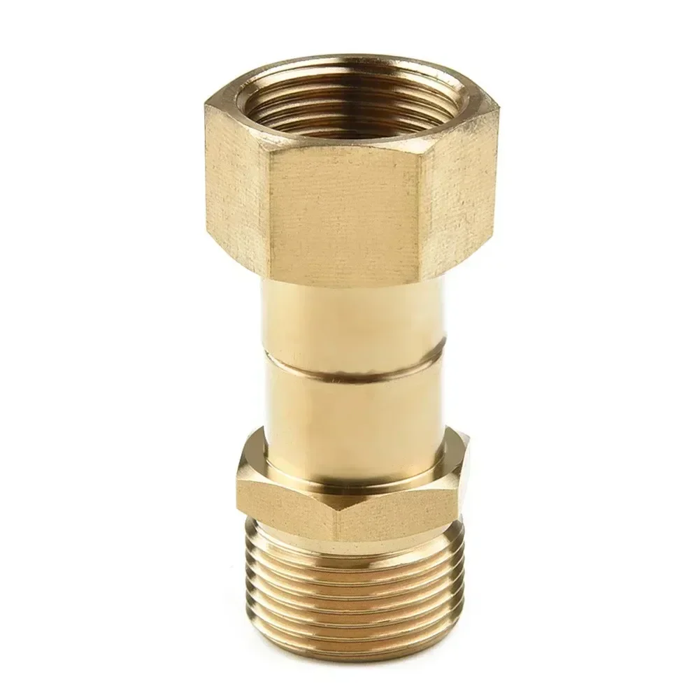 Brass High Pressure Washer Swivel Joint Connector Hose Fitting M22 14mm Thread Degree Rotation Hose Sprayer Connector