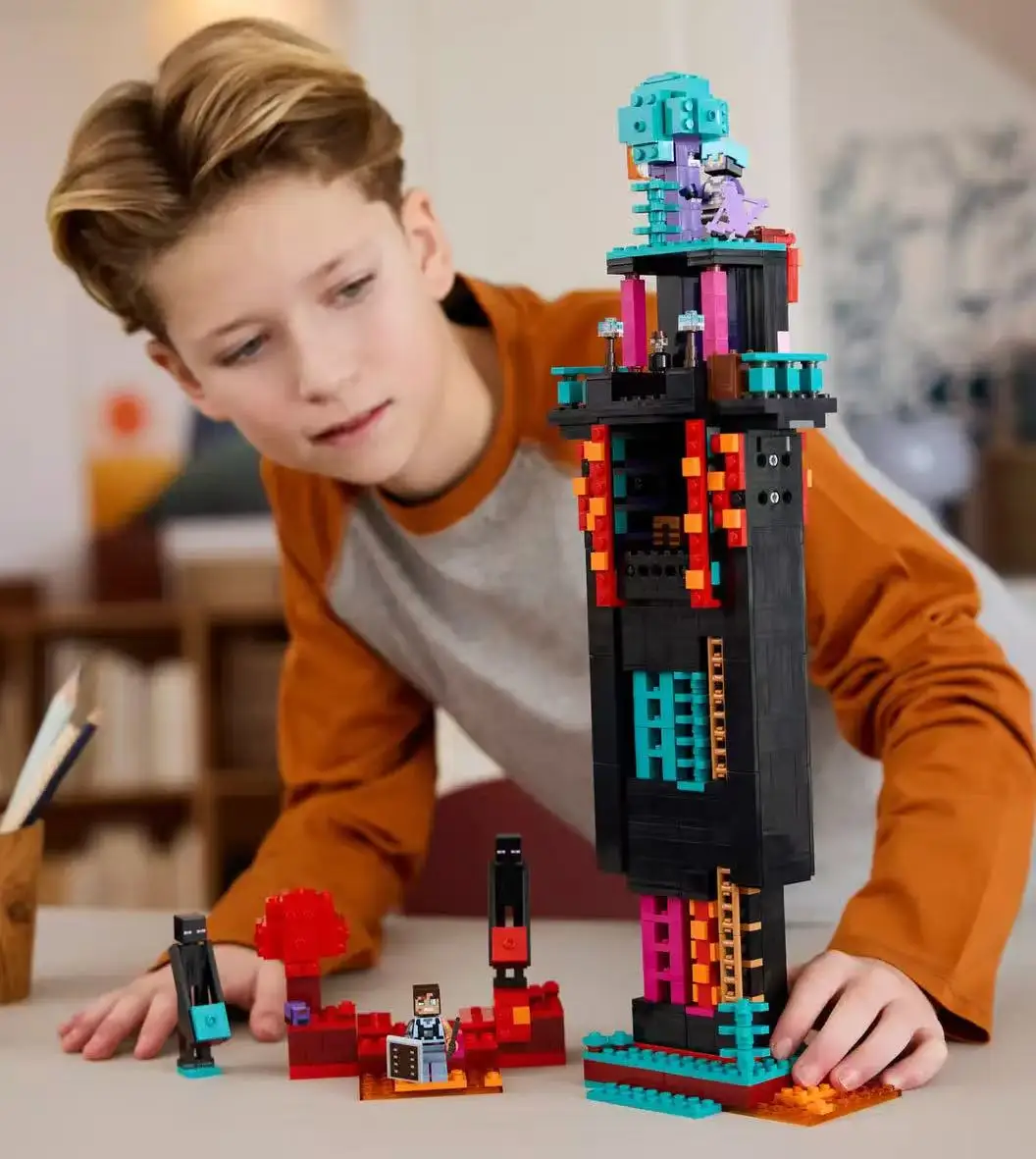 

21279 Набор мини-фигурок Enderman Tower, набор строительных блоков, игрушка для домашнего декора, совместим с LEGO