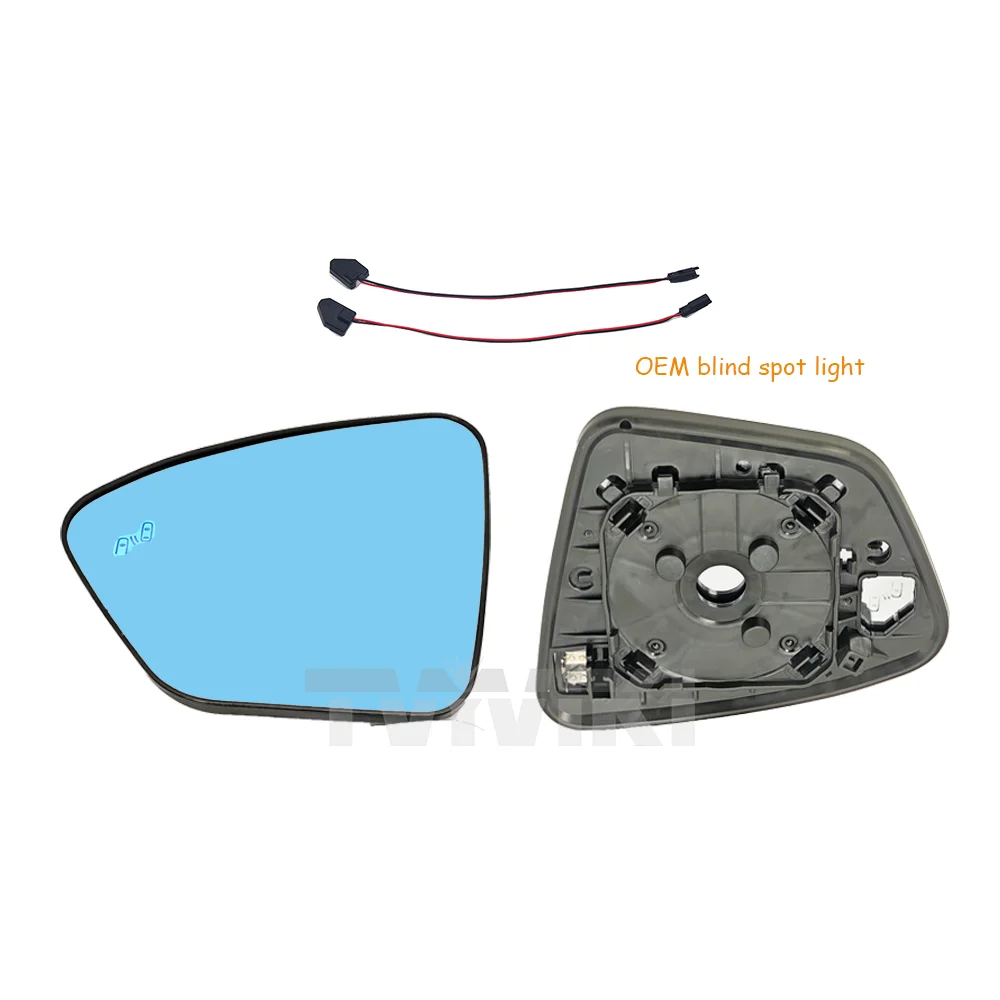 1 pair Side Rearview Mirror Blue Glass Lens with blind spot light For Toyota Yaris Cross 2024 anti glare car mirror