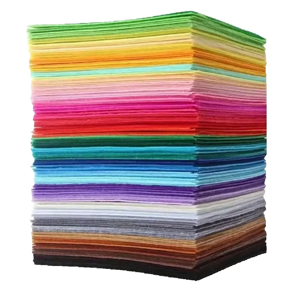 

40Pcs Colorful Felt Fabric Sheet Squares 1mm Thick Non Woven Fabric Handicraft Durable Handmade Fabrib Sewing DIY Craft