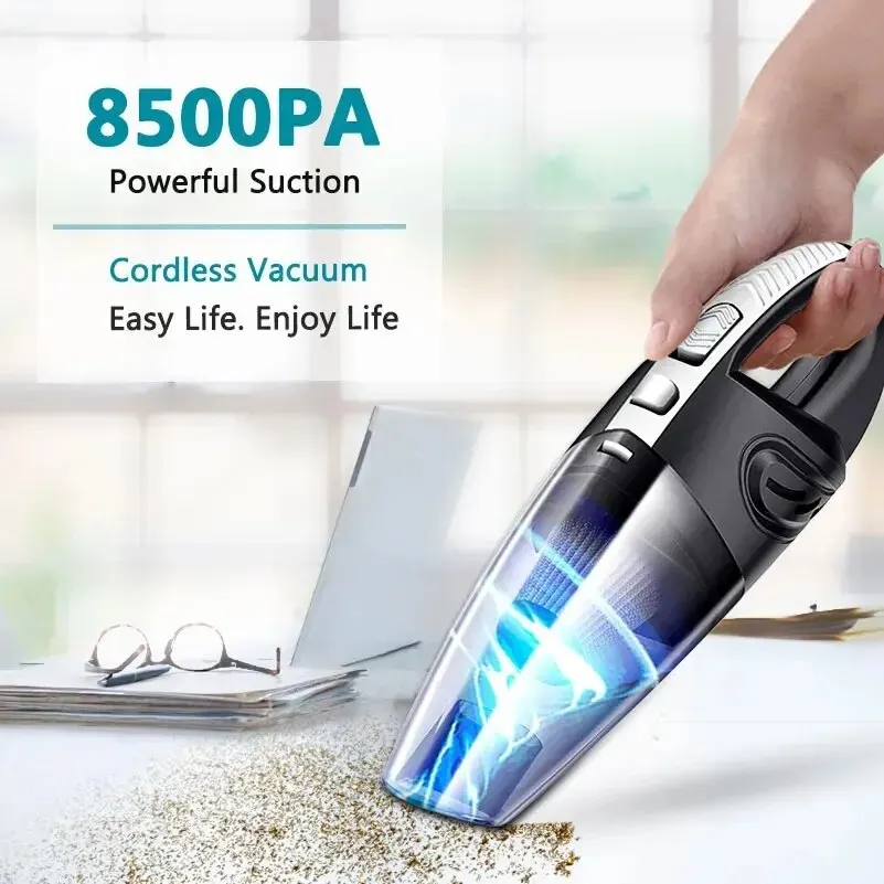 Wireless Vacuum Cleaner Powerful Cyclone Suction Rechargeable Handheld Car Vacuum Cleaner Quick Charge for Car Home Pet Hair