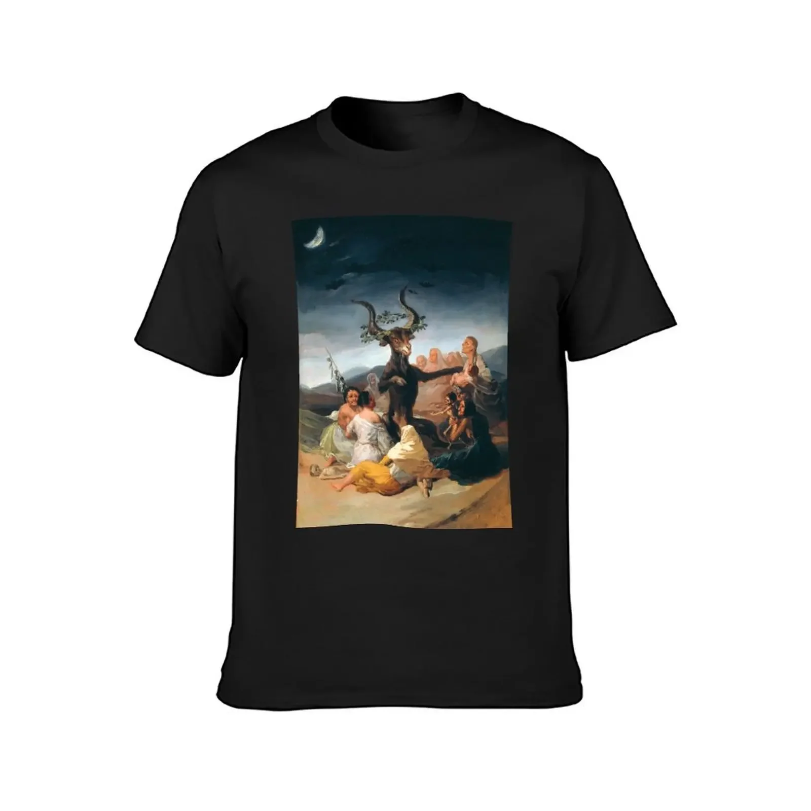 Witches Sabbath (El Aquelarre) by Francisco Goya T-Shirt customs T-shirts oversize fashion shirts Men's clothing