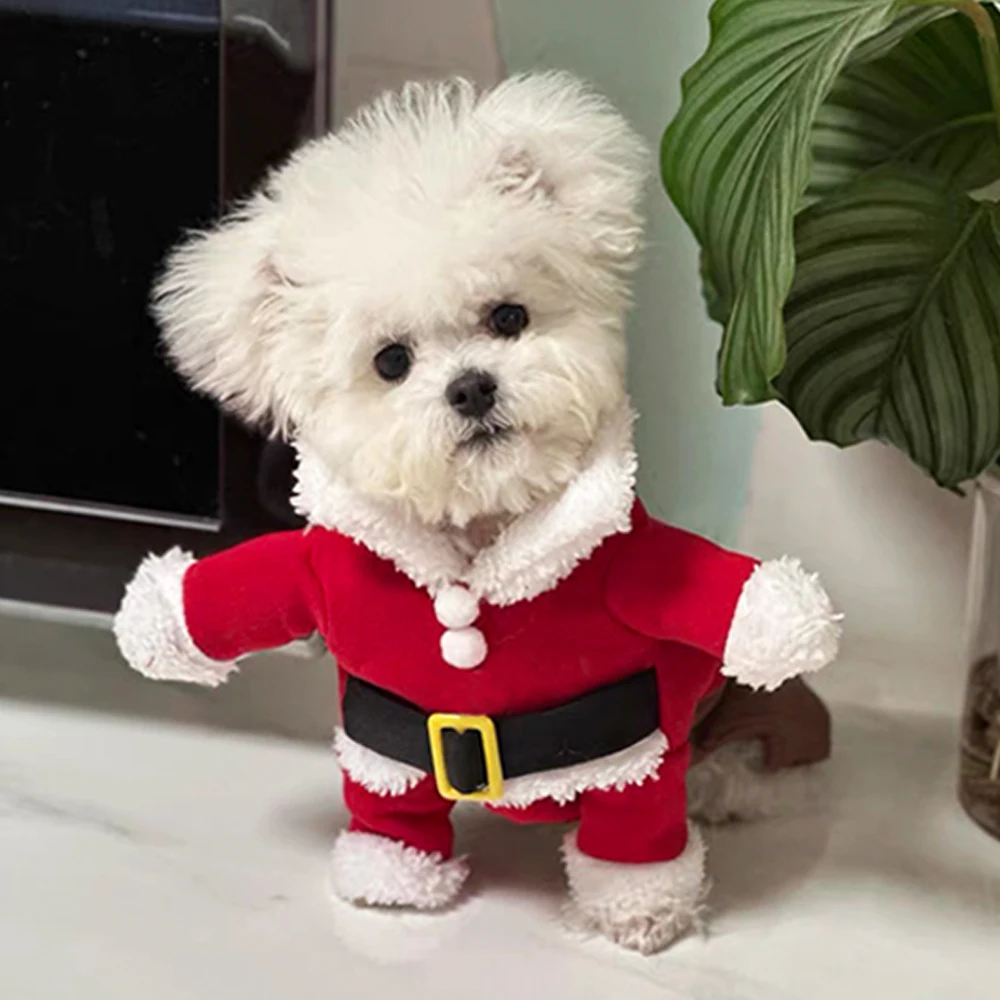 

Cloududa Christmas Pet Clothes Santa Claus For Small Medium Dogs Cats Cosplay Apparel Pet Supplies
