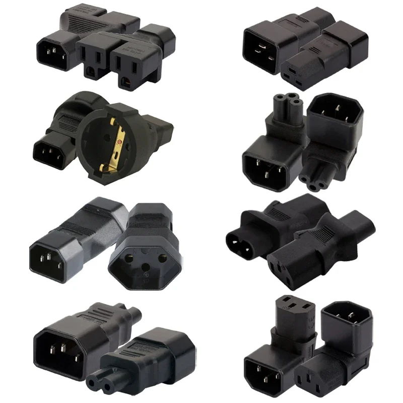 Universal IEC320 C13 C14 to C5 C6 C7 C8 C19 C20 C21 Convert Connector UPS PDU Male to Female EU US power plug adapter Socket