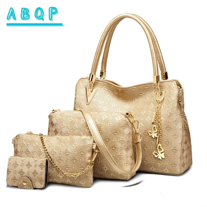

New Women's Shoulder Bag Luxury Brand Fashion 4-piece Set Women's Handbag PU Large Capacity Casual Women's Bag High Quality