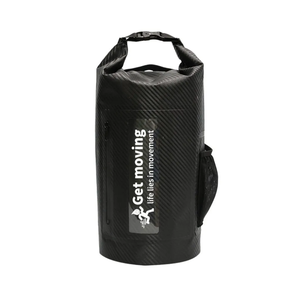 20L Waterproof Dry Bag with Shoulder Straps Large-Capacity Swimming Bucket Bag Lightweight Foldable Beach Backpack Outdoor