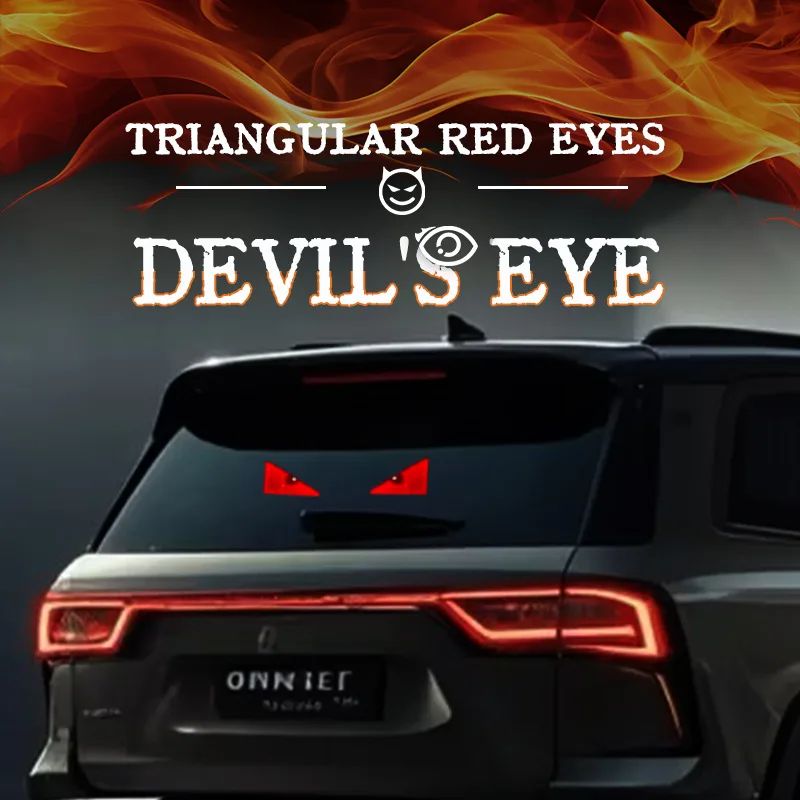 Devil's Eye Car LED Decorative Light Modification Kaziran Big Eye Light Personalised Decoration 11 Modes USB Car Accessories