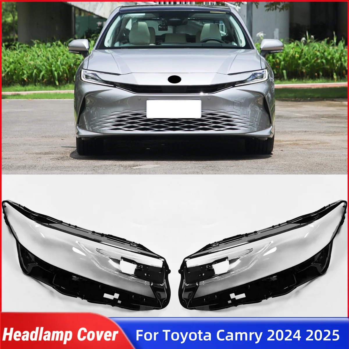

Для Toyota Camry 2024 2025 автомобильные гаджеты, фонари, корпус фары, крышка передней фары автомобиля, крышка объектива, светильники в виде ракушки