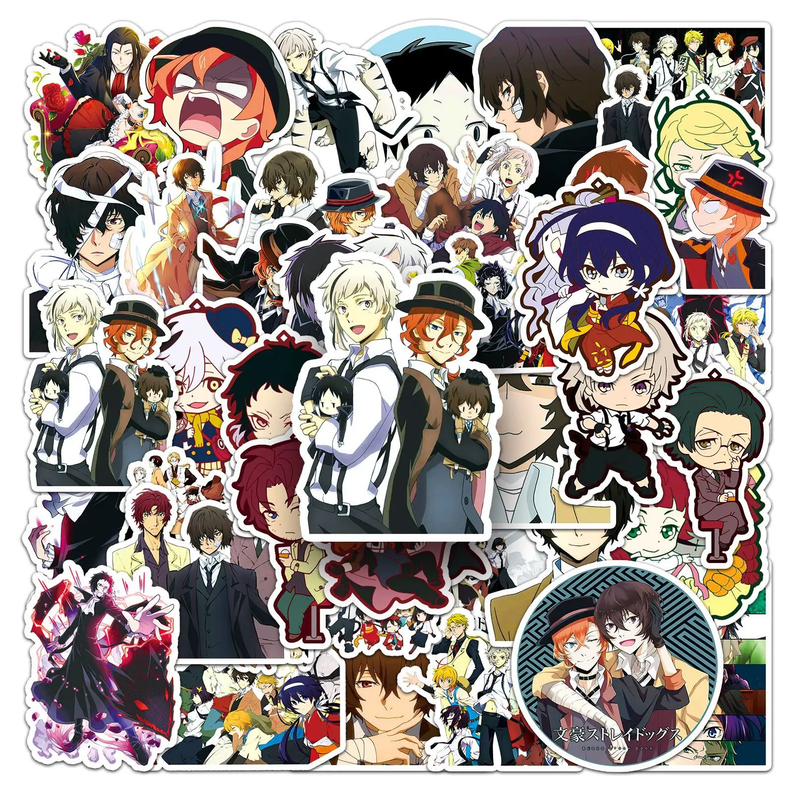 

10/50PCS Bungo Stray Dogs Doodle Cartoon Japanese Manga Anime Superpower Decoration Waterproof Sticker Kids Toy