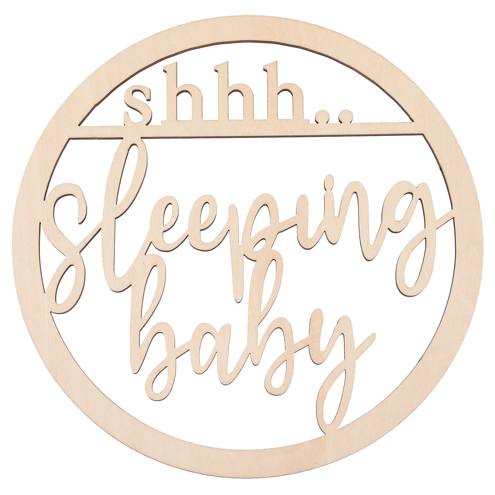 The Sign Baby Sleep Emblems Nursery Decor Wood Do Not Disturb Hanging Plaque Room