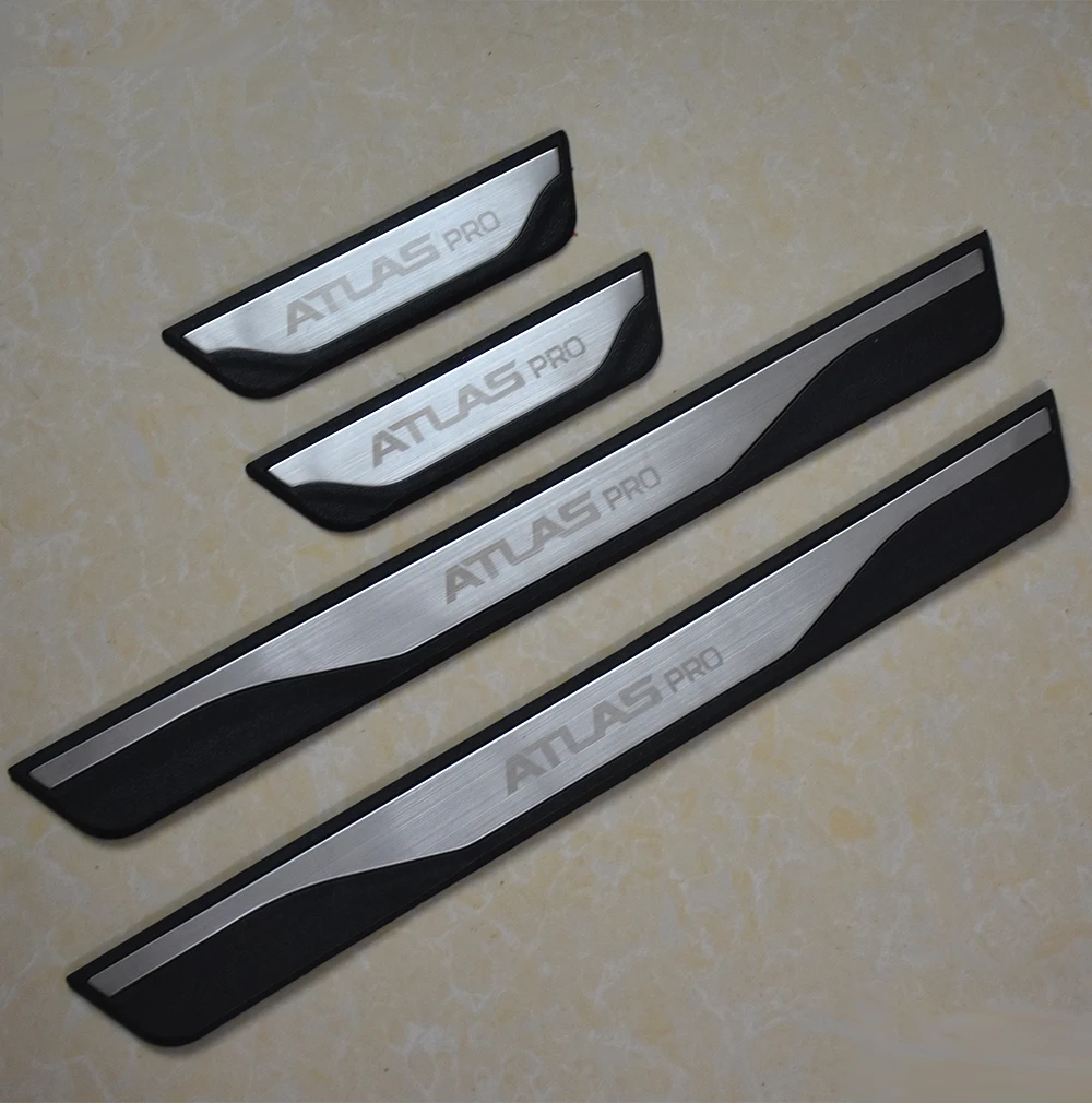 

For GEELY ATLAS PRO 2023 ATLAS Car Door Sill Scuff Plate Welcome Pedal Protection Pad Guard Stainless Steel Car Accessories