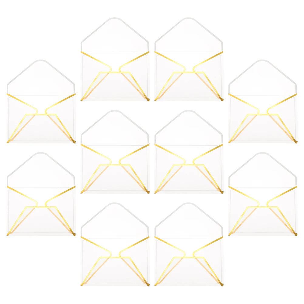 10 قطعة مغلفات بيضاء شفافة على الطراز العتيق لدعوات بطاقات تهنئة الزفاف علامات هدايا مغلفات الأعمال للبطاقات