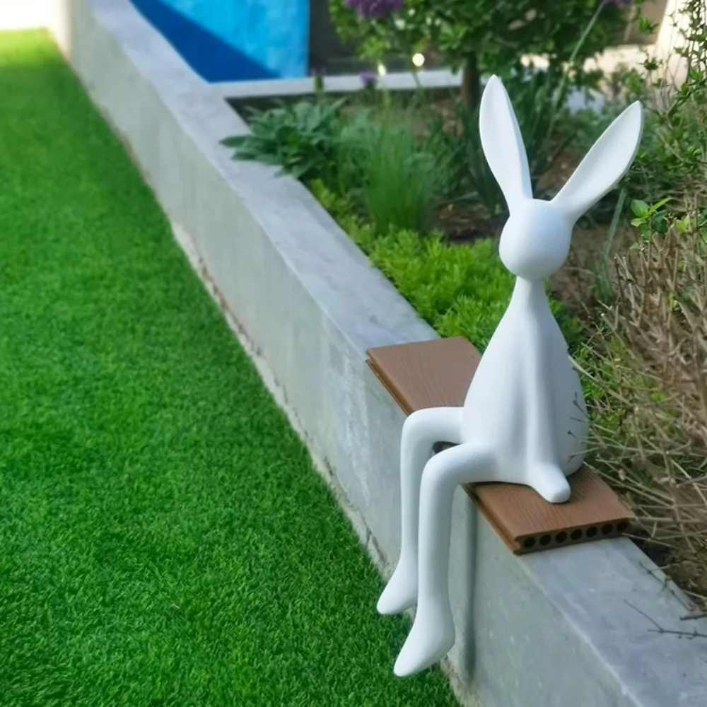 Rabbit sitting ornaments outdoor landscaping layout courtyard garden lawn outdoor decoration