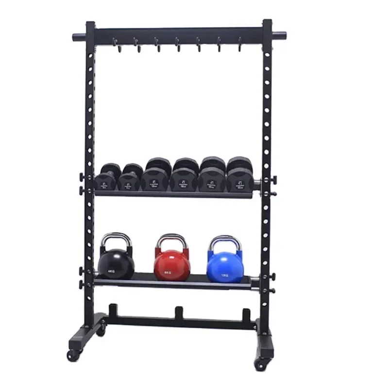 Gym commercial storage rack smith machine comprehensive training storage rack dumbbell multifunctional mobile storage rack