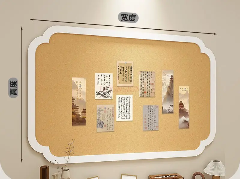 قطعة واحدة من لوحة عرض الصور على الطراز الوطني، إطار صور جداري، لوح خشبي ناعم، لوحة خلفية جدارية إبداعية للصور