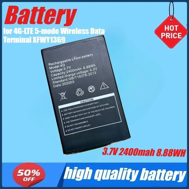 

3.7V 8.88WH 2400mAh Replacement Battery for 4G-LTE 5-mode Wireless Data Terminal XFWY1369