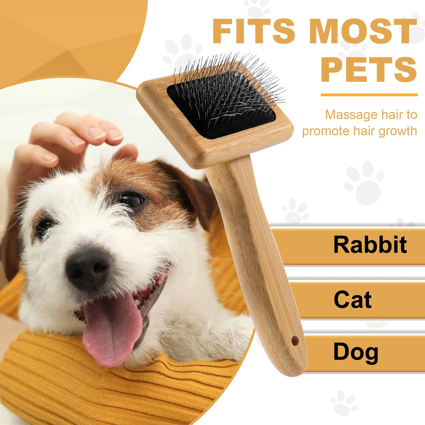 A55F-Rug Tassel Brush Macrame Carpet Tapestry Weaving Cotton Rope Weaving Comb Pet Dematting Open Knot Carding Comb Tools