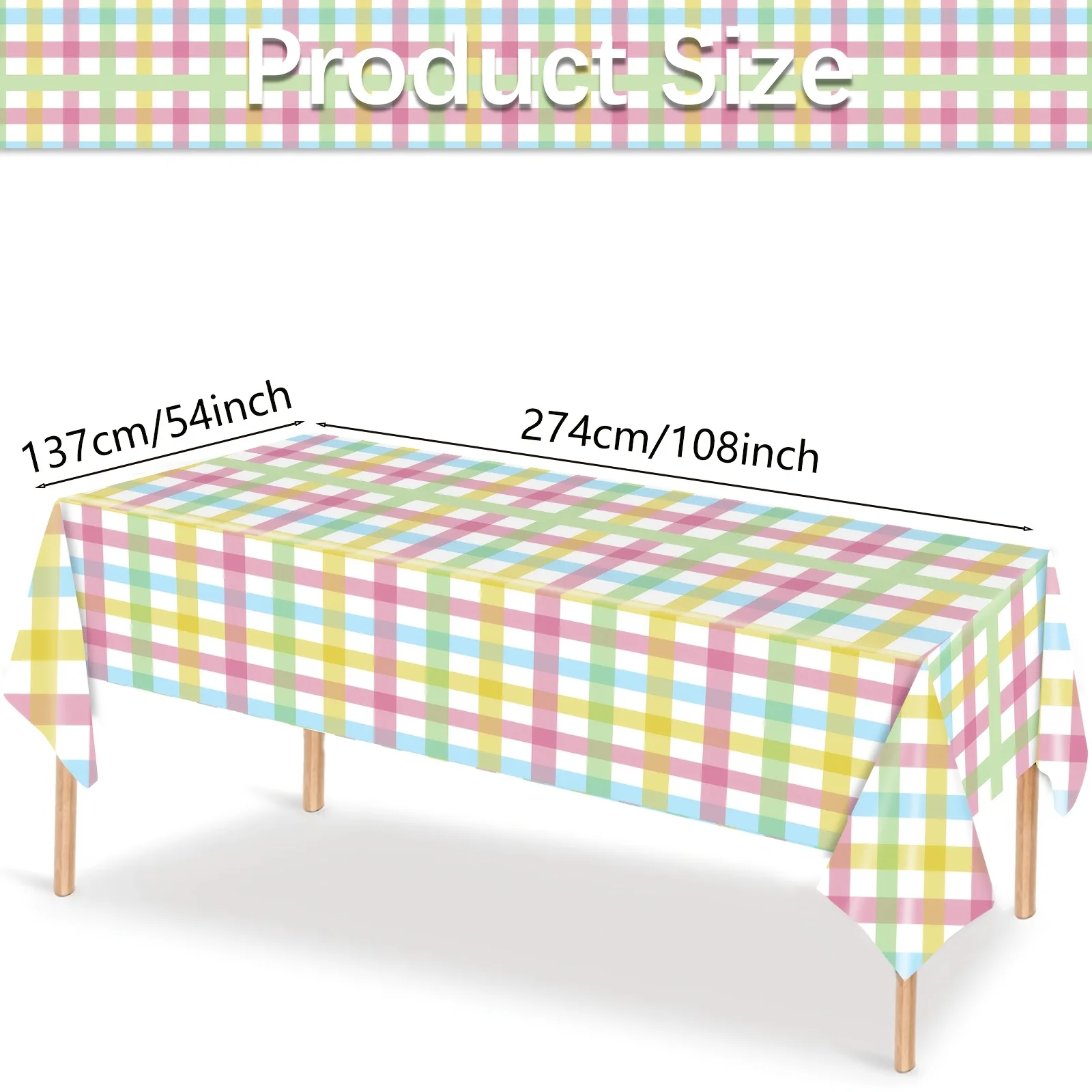 1/2/3/5pcs Checkered Tablecloth, Spring Holiday Party Decoration, Disposable Tablecloth, Restaurant Kitchen Decor