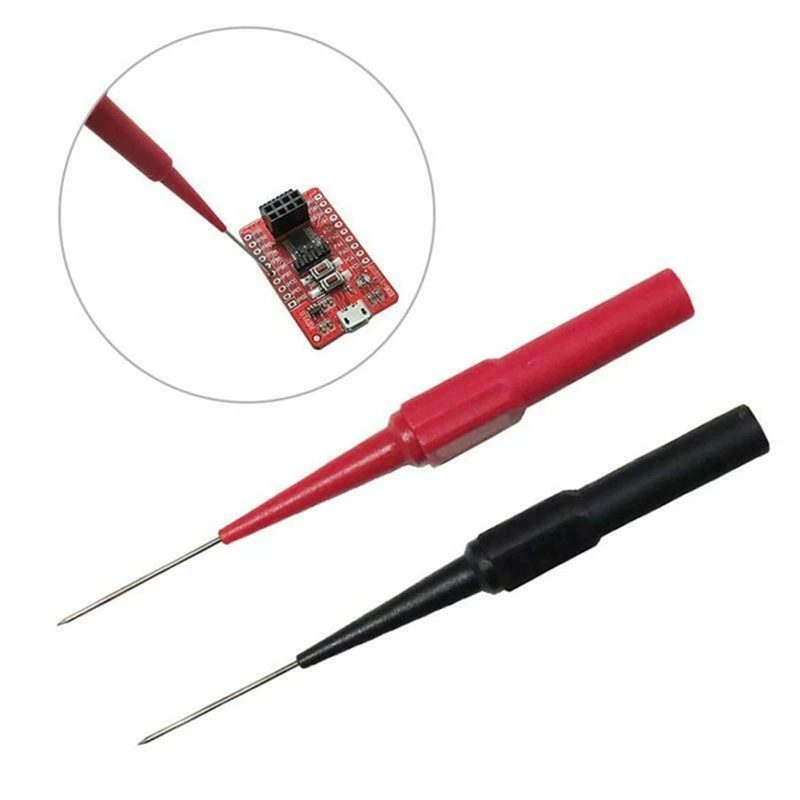 2PCS Digital Multimeter Probe Measuring Device Clamp Copper Test Lead Digital Multimeter Test Equipment 1A/30V Test Probes Plug