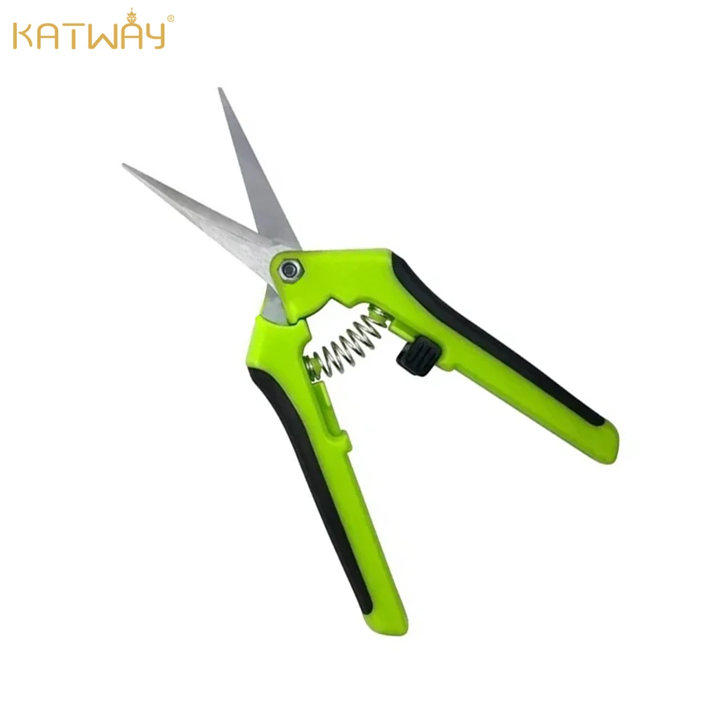 

KATWAY 6.5 Inch Hand Pruner Gardening Scissors Pruning Shears Trimming Scissors Straight Elbow Stainless Steel Blades HH-AA57