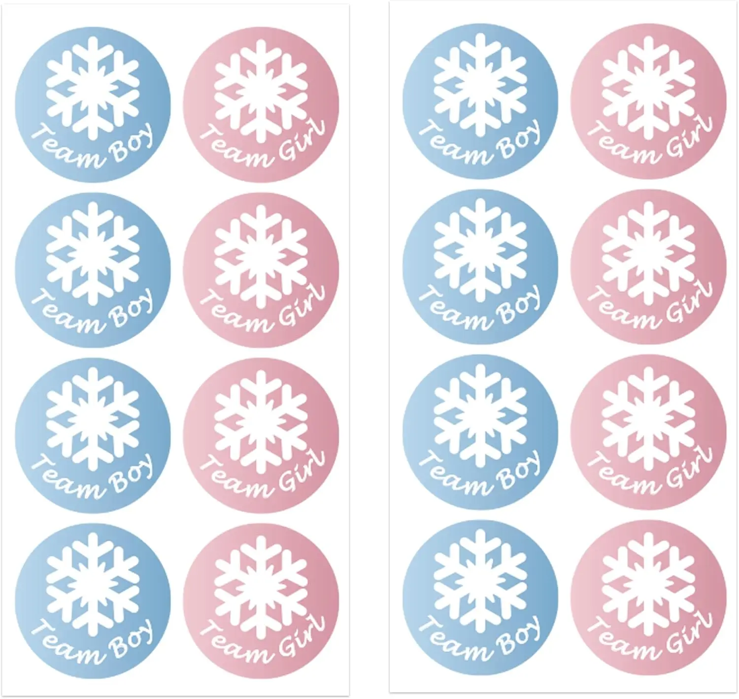 120 Pcs Pink or Blue Gender Reveal Party Stickers 2 Inch