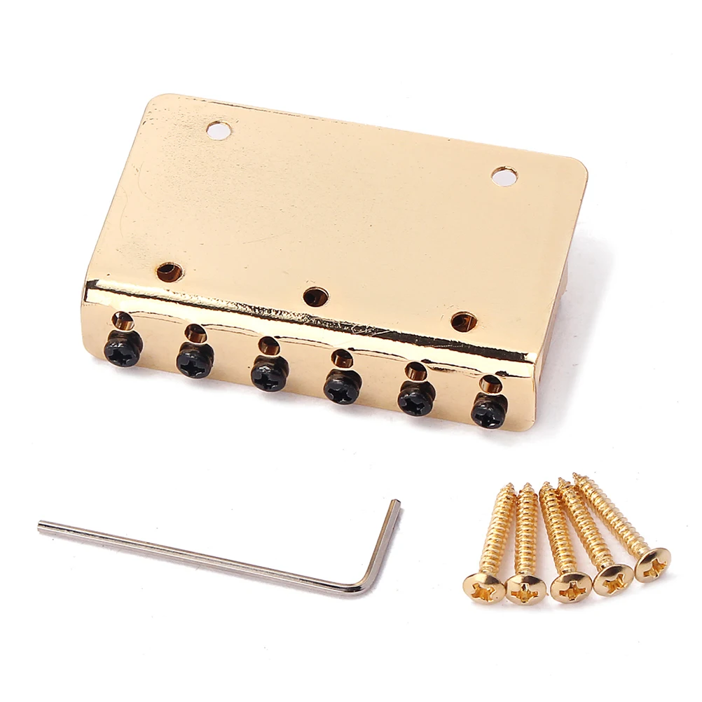 

65mm Electric Guitar Bridge Vintage Style 4 Wire Bass 6 String Height Adjustable Sweet Tone Guitar Parts Accessories