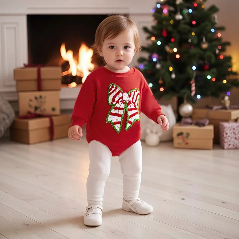 Baby Girl Boy Christmas Outfit My First Christmas Sweater Sweatshirt Shirt Bubble Romper Onesie Santa Clothes ropa bebe niña