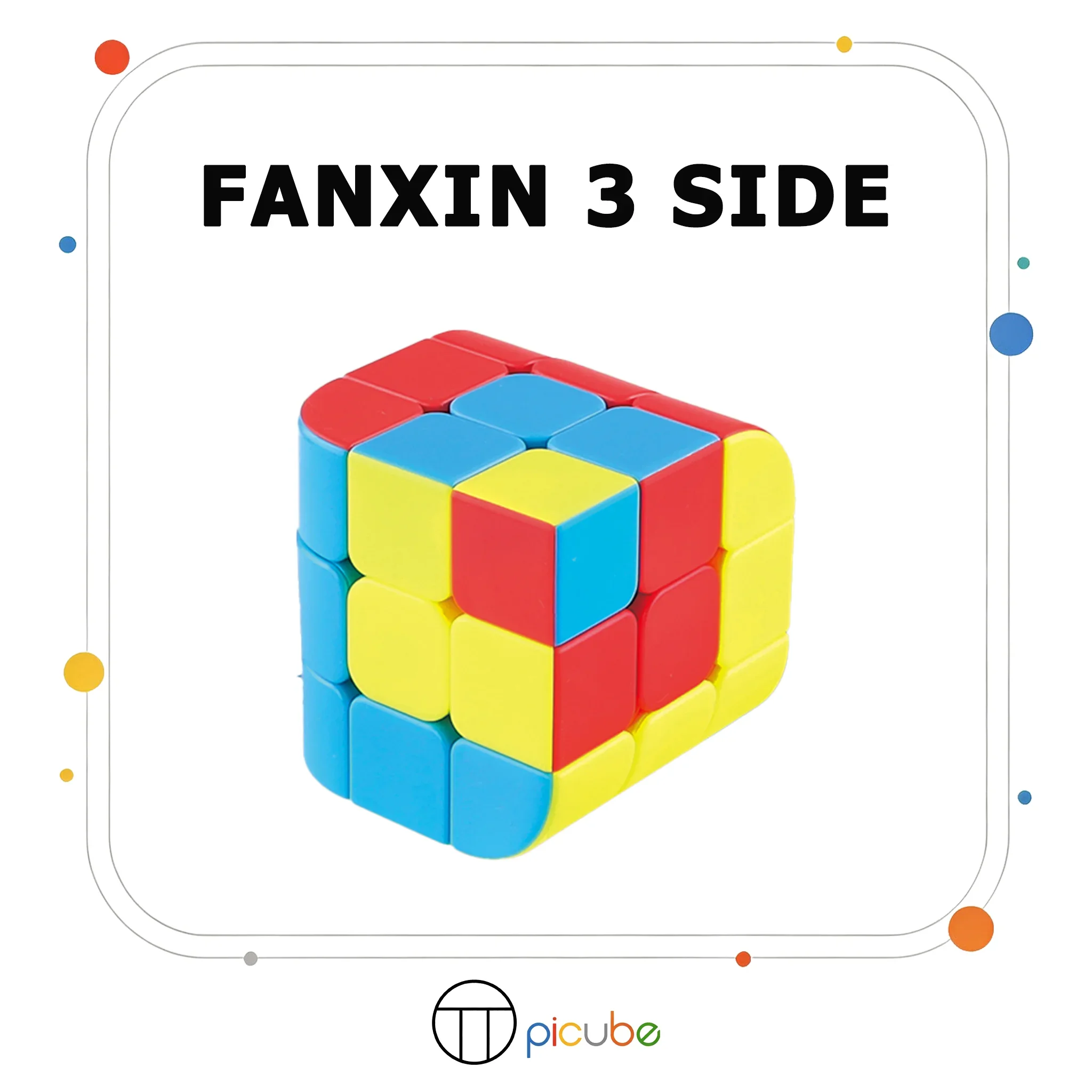 [Picube] FanXin 3 Side Trihedron 3x3 Magic Cube Special Shape Twisty Puzzle Cubo Magico Educational Gift Toy For Cube Lovers