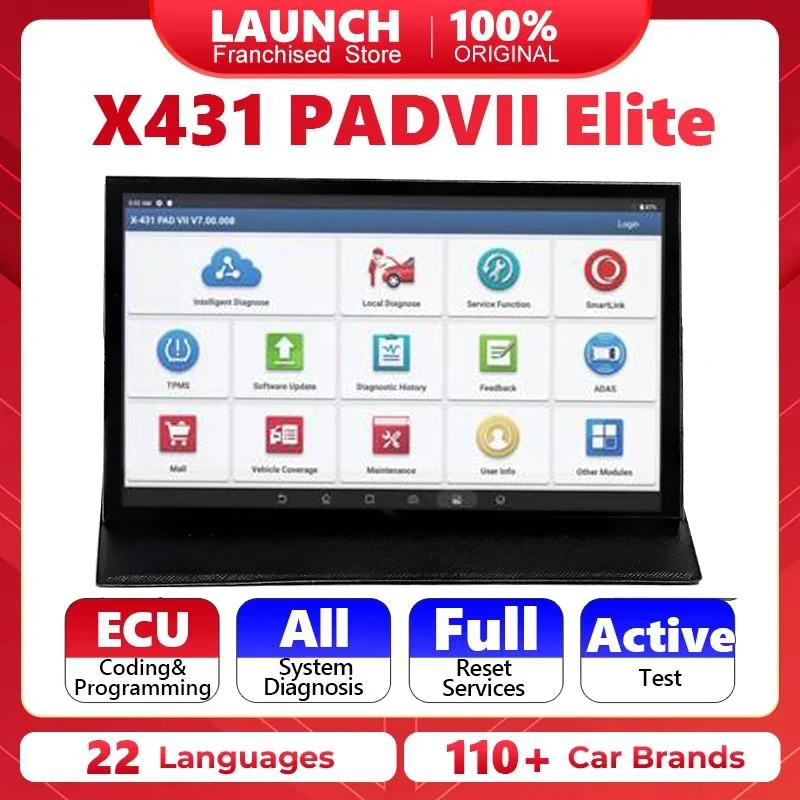 LAUNCH X431 PAD 7 PAD7 PADVII Elite Car Diagnostic Tools J2534 Smartlink Automotive Scanner Online Programming ECU Coding