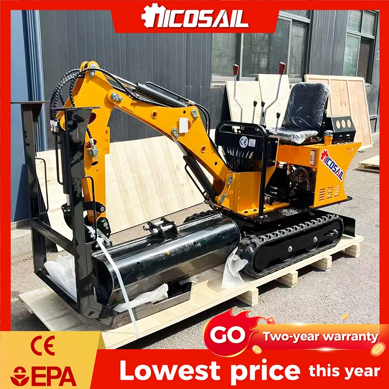 

Free Shipping Mini Excavator 1.0 Ton EPA Farm Small Digger New Crawler Digger Compact Minibagger Kubota Engine Mini Excavator