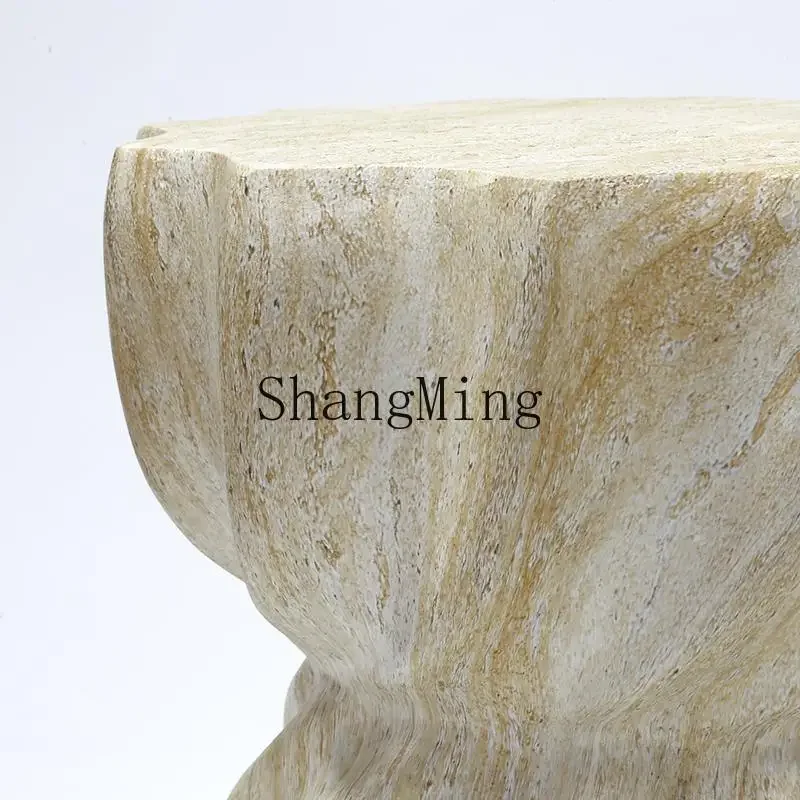 CL imitation travertine edge few simple homestay home living room sofa coffee table creative ornament