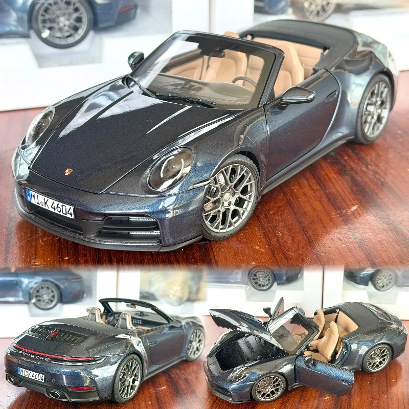 Iecast NOREV Porsche 911 Cabriolet 2025 Azul Yacht Escala 1:18 Modelo de Carro em Liga Metálica