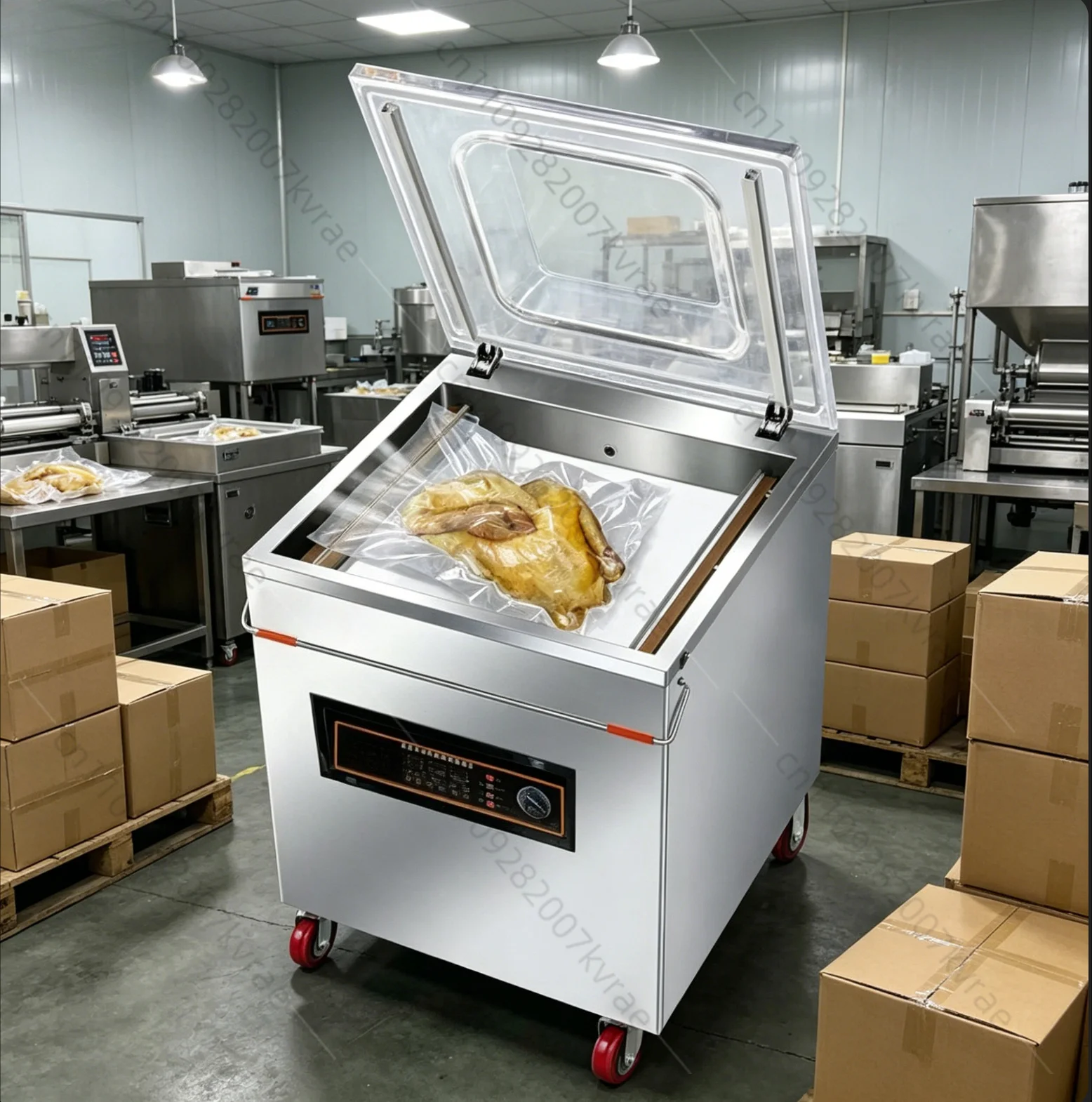 

Commercial Automatic Vacuum Packaging Machine, Large Evacuation & Compression for Cooked Food