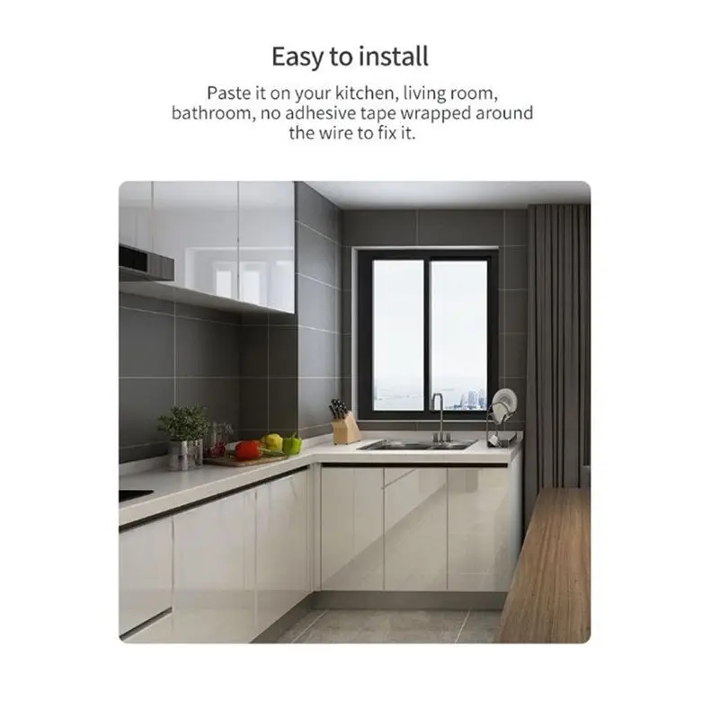 N82R Graffiti Zigbee Flood Sensor Leakage Alarm Flood Sensor ABS Multifunction Flood Sensor