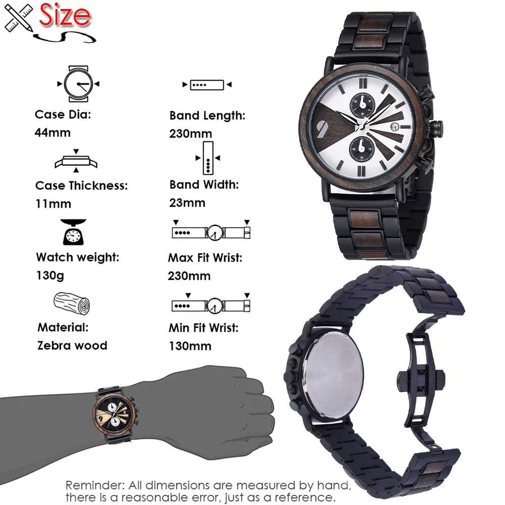 KityKiss стальные и деревянные многофункциональные мужские часы с двойным часовым поясом, повседневные модные кварцевые часы, высококачественные подарочные деревянные часы