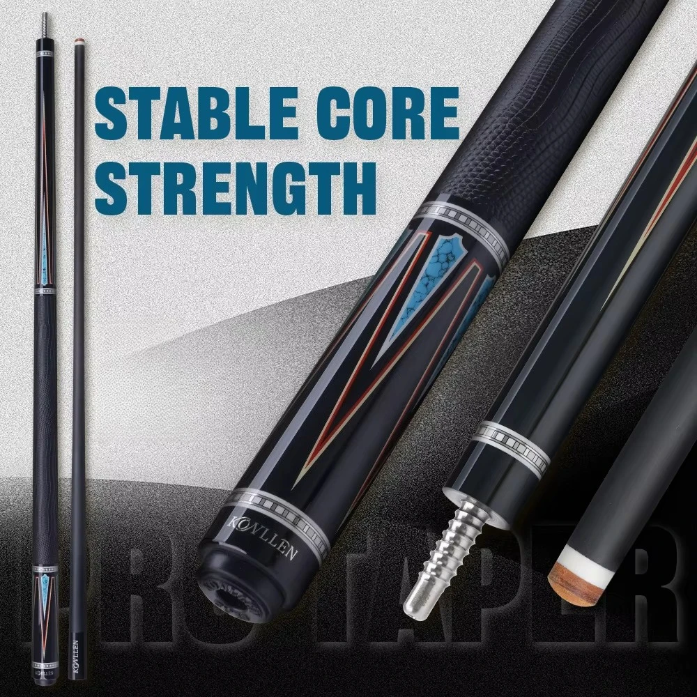 

Carbon Fiber Pool Stick 2-piece Lychee-Grained Grip Wrap 3/8*8 Threaded Joint 12.5mm Tip Advanced Players