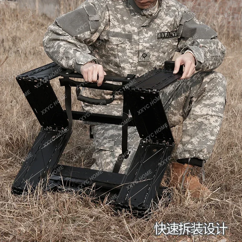 XXnewFast Folding Stair Multi-Function Easy to Carry Alloy Aluminum
