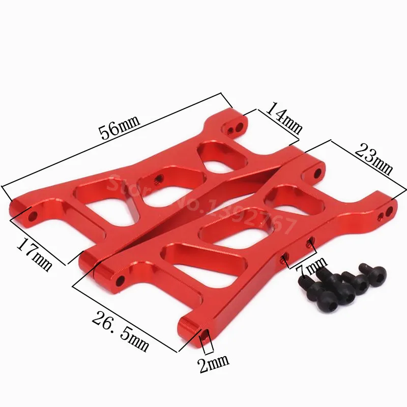 10 Pieces RC Car Aluminum Rear Lower Suspension Arm For 1/18 Scale Revel 24540 Scorch Hobbico Dromida BX/MT/SC4.18 Monster Truck