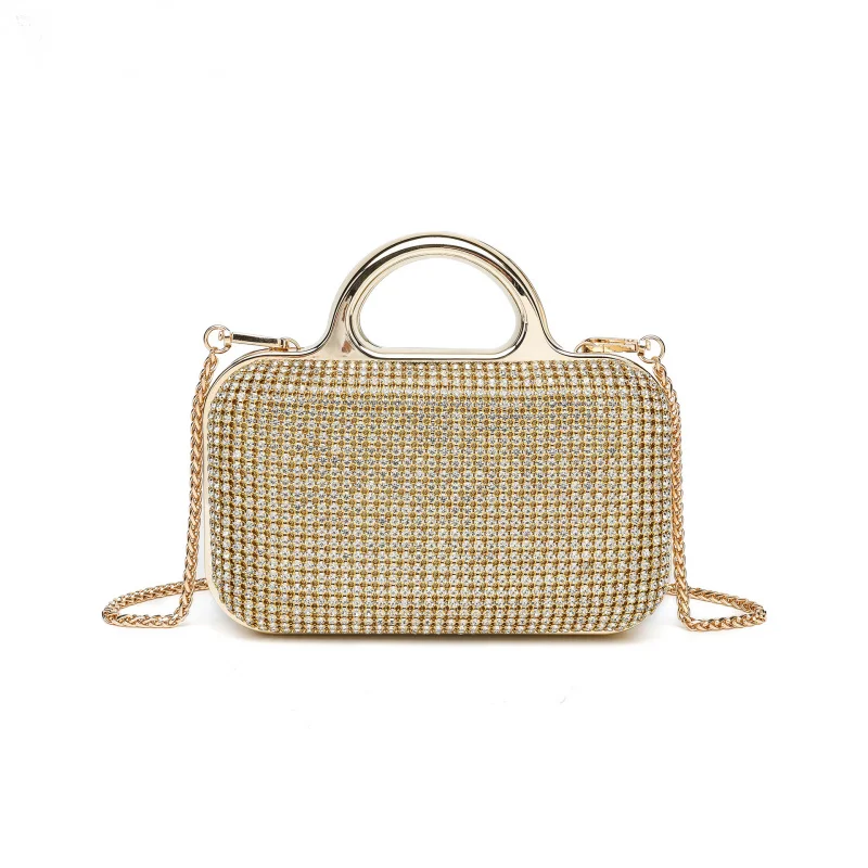 

New diamond-embellished evening clutch for ladies, elegant and versatile, full of diamonds