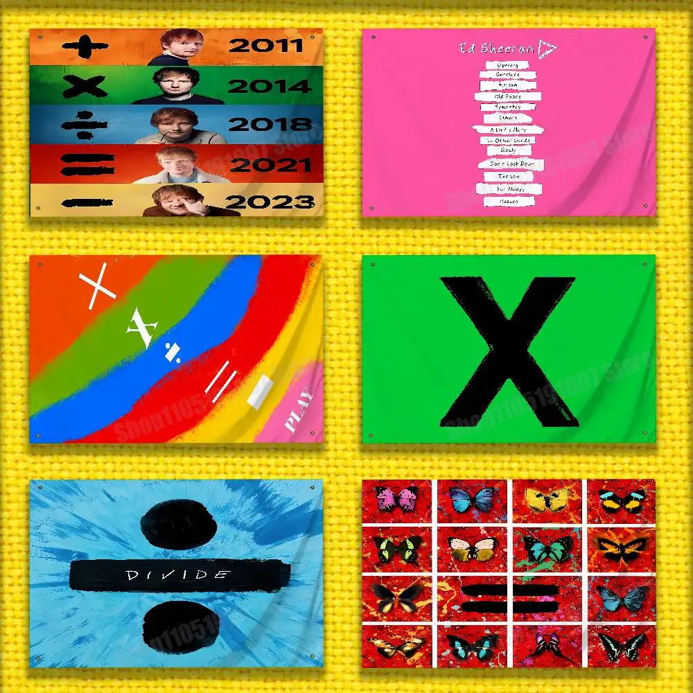 

E-Ed Sheeran Play Album Cover Flag For 50*70cm 60*90cm 60*110cm 80*120cm 100*150cm 150*200cm Camp Banner Tapestry