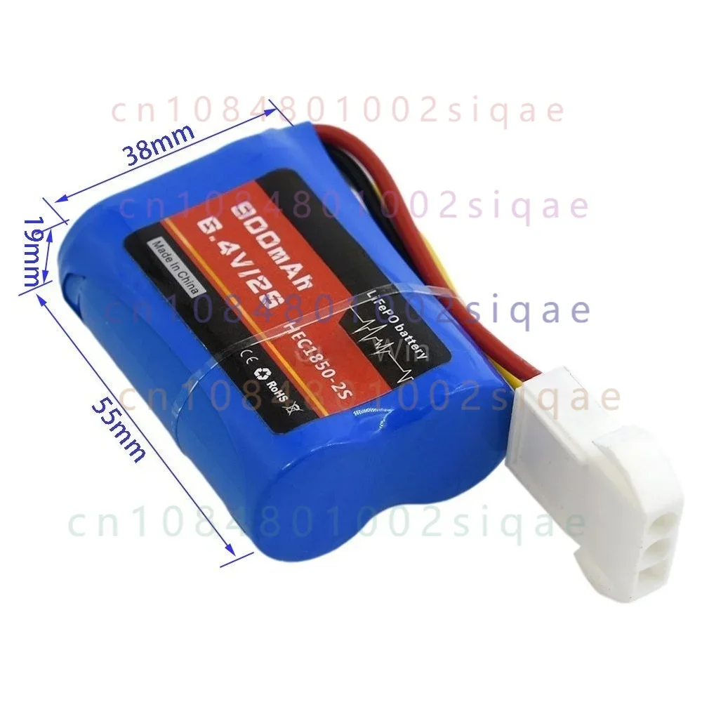 6.4V 900mAh LiFe Battery EL4.5-3P Rev Female Plug for RC Buggy Car Truck Boat